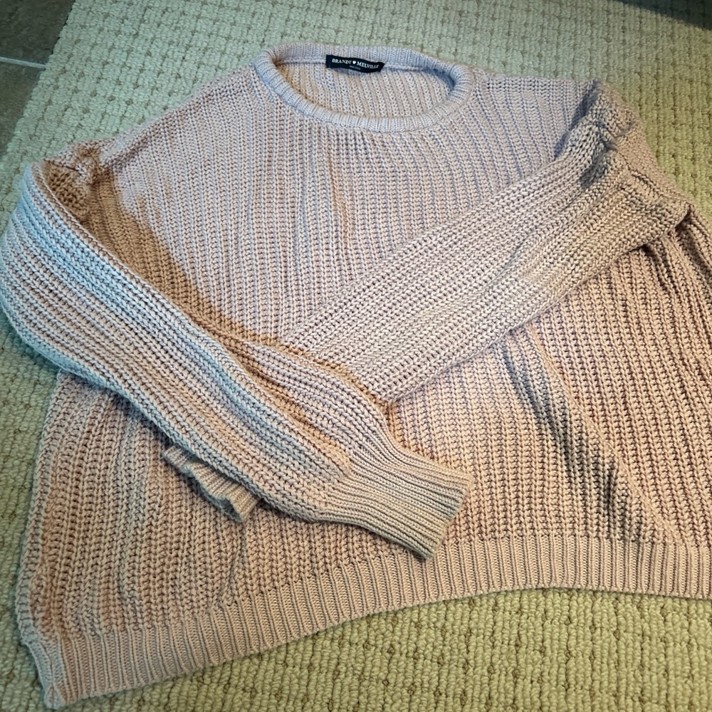 Brandy Melville Oversized Blush Pink Sweater. Gently used, very soft.